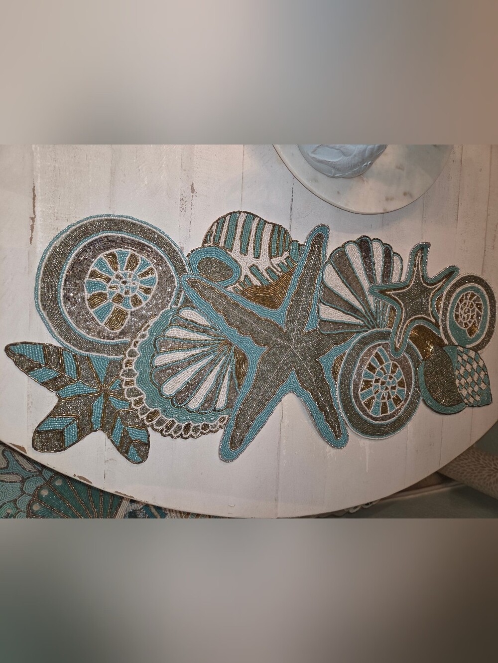 Coastal Beaded Table Runner